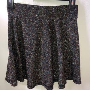 Multicolored Glitter Skater Skirt